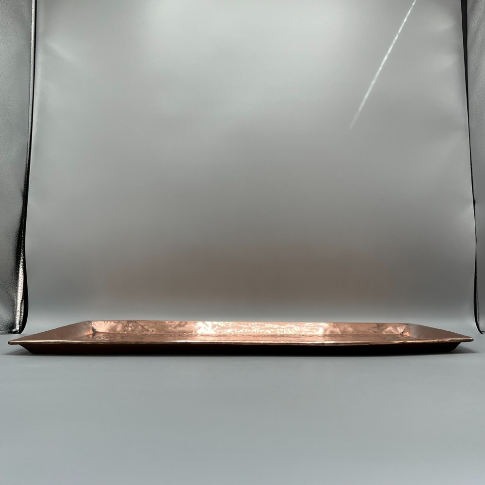 Large Art Nouveau Planished Copper Tray c1900 View XIV