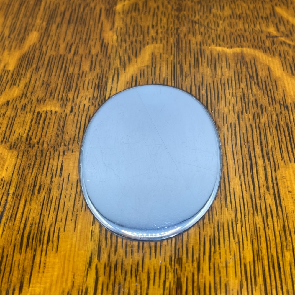 Large Edwardian English Oak & Silver Plated Oval Gallery Tray View IX