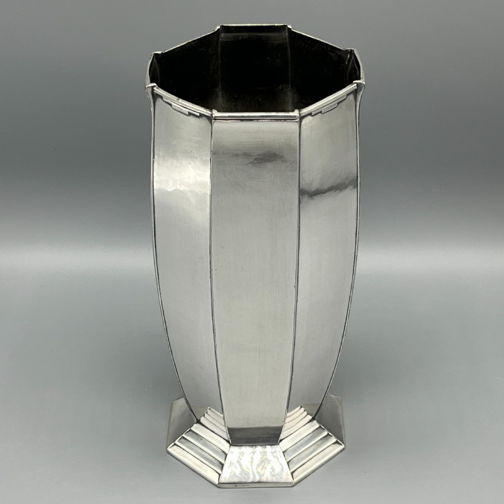 Art Deco Christofle Gallia Silver Plated Footed Vase