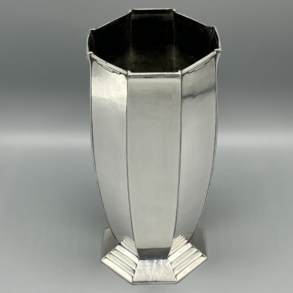 Art Deco Christofle Gallia Silver Plated Footed Vase View II