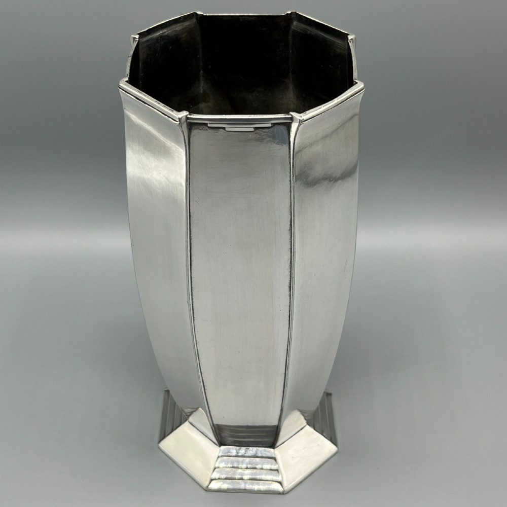 Art Deco Christofle Gallia Silver Plated Footed Vase View III