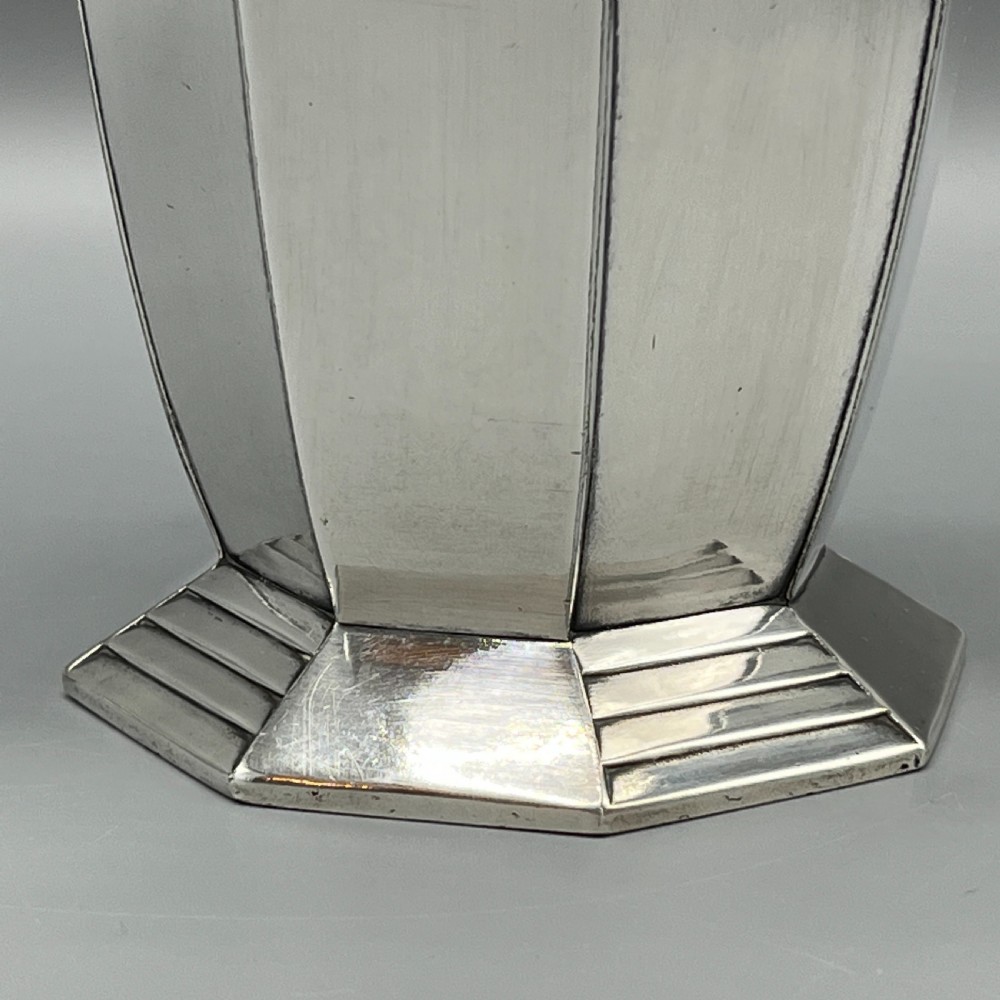 Art Deco Christofle Gallia Silver Plated Footed Vase View VI