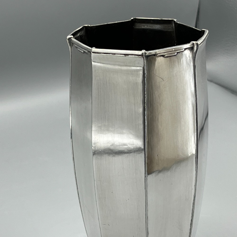 Art Deco Christofle Gallia Silver Plated Footed Vase View XII
