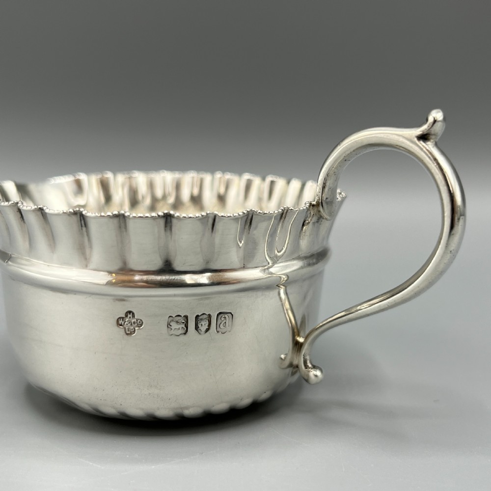 Victorian Solid Sterling Silver Cream Jug & Sugar Bowl Set View V