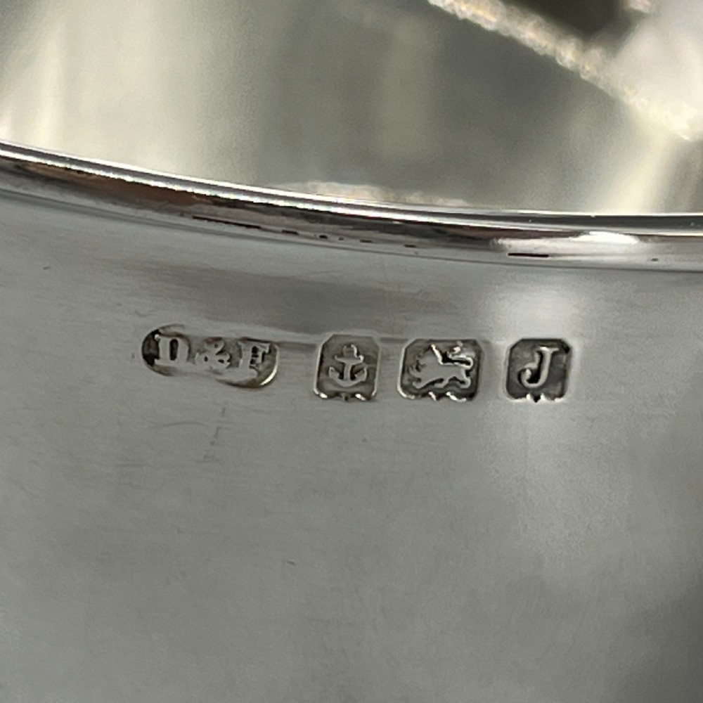 Pair Art Deco Period Solid Sterling Silver Sauce Boats  View V