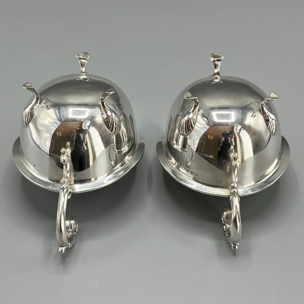 Pair Art Deco Period Solid Sterling Silver Sauce Boats  View XII