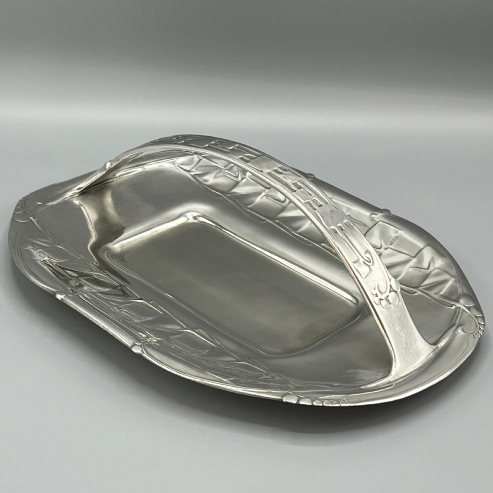 Liberty & Co Tudric Art Nouveau Pewter Cake Basket Centrepiece 0357 View V
