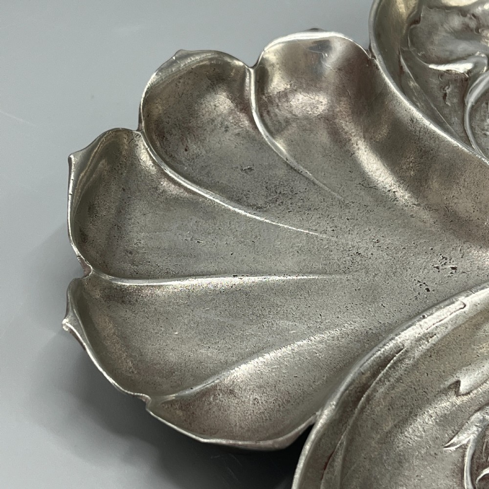 Art Nouveau Jugendstil Pewter Hors d'Oeuvre Dish / Divided Serving Dish by Orivit View IX