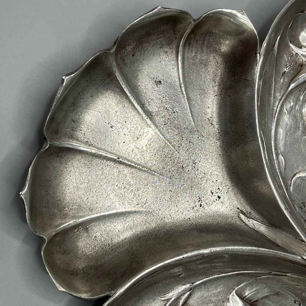 Art Nouveau Jugendstil Pewter Hors d'Oeuvre Dish / Divided Serving Dish by Orivit View XI