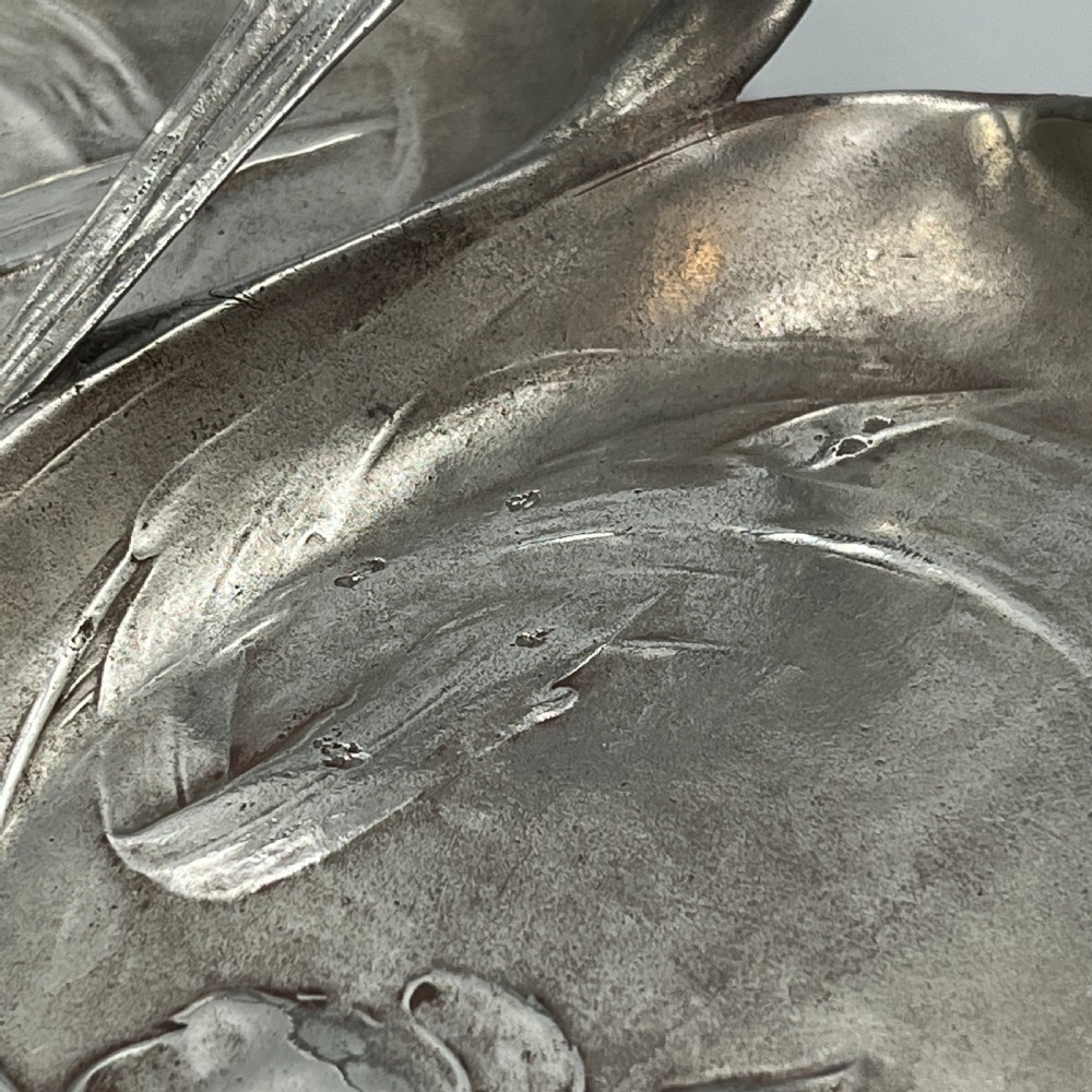 Art Nouveau Jugendstil Pewter Hors d'Oeuvre Dish / Divided Serving Dish by Orivit View XII