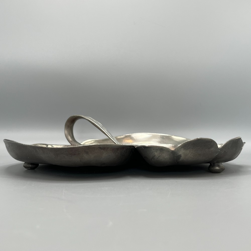 Art Nouveau Jugendstil Pewter Hors d'Oeuvre Dish / Divided Serving Dish by Orivit View XV