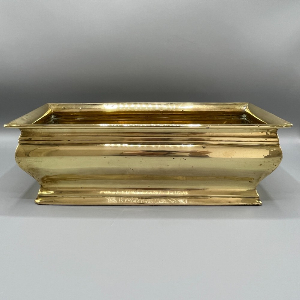 Edwardian Solid Brass Windowsill Planter Trough