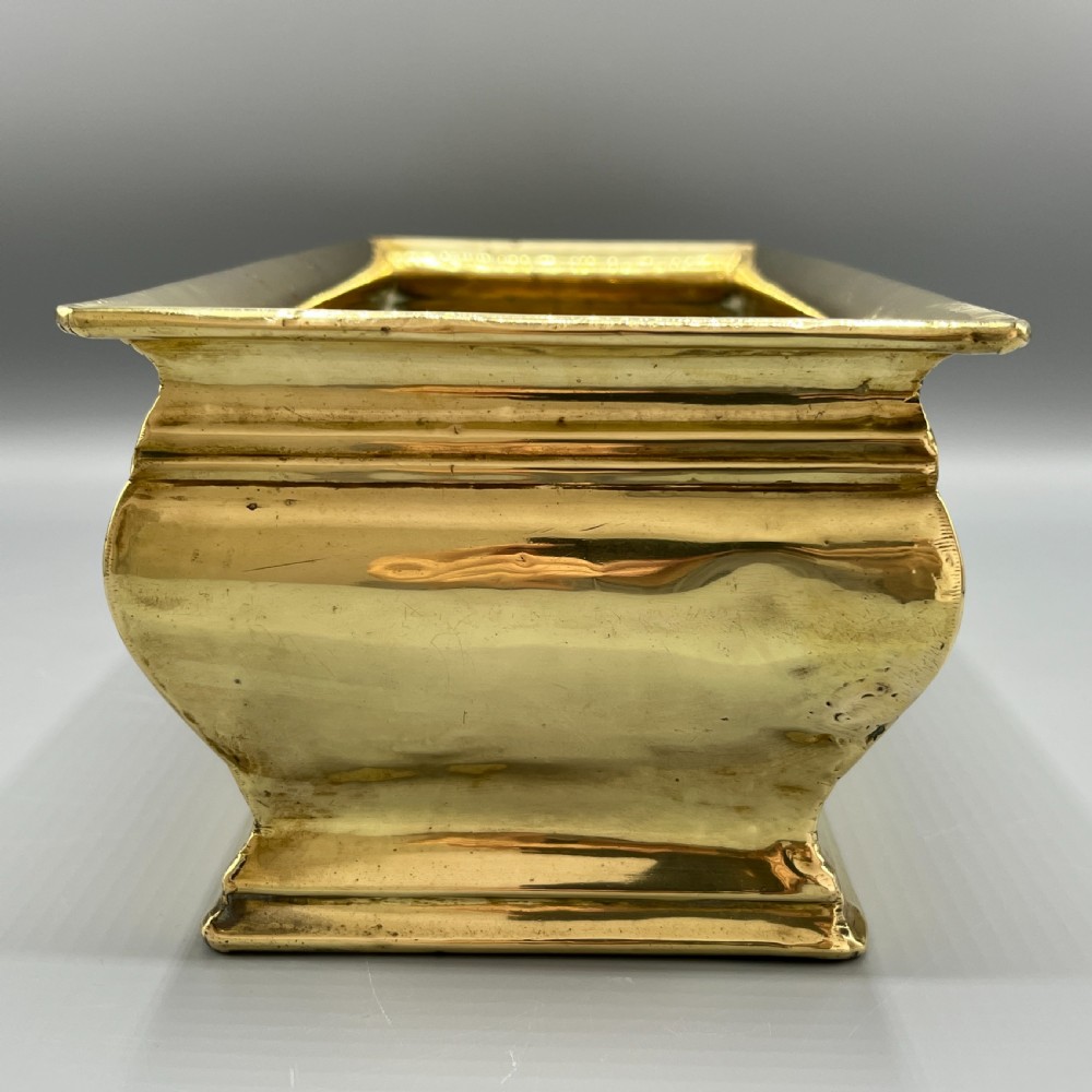 Edwardian Solid Brass Windowsill Planter Trough View V