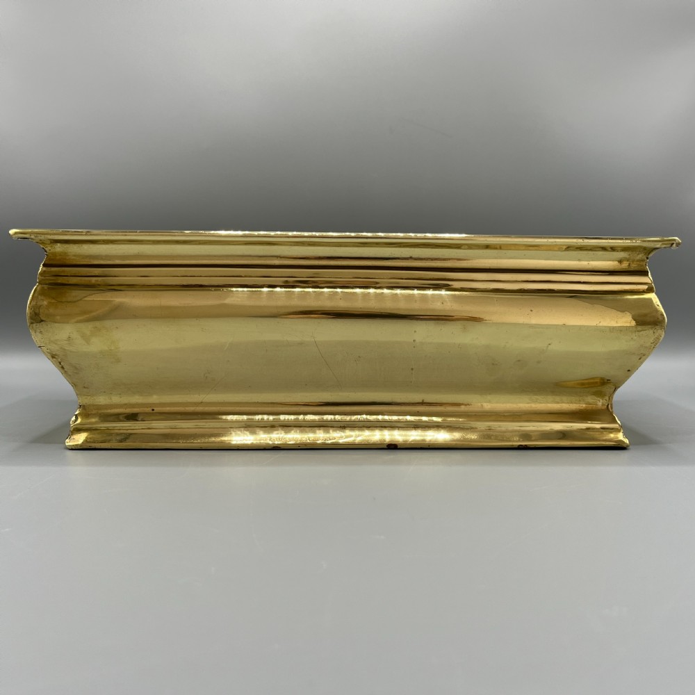 Edwardian Solid Brass Windowsill Planter Trough View VII