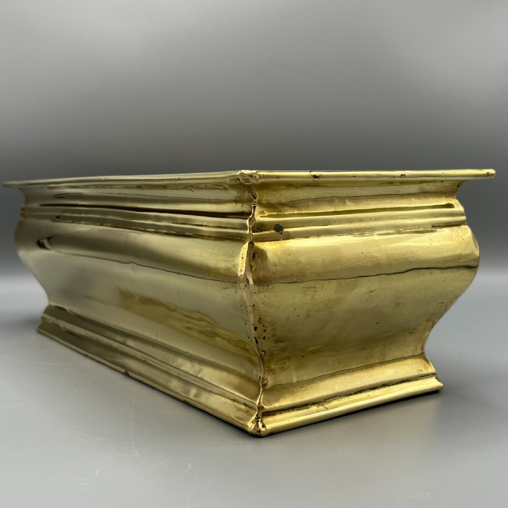 Edwardian Solid Brass Windowsill Planter Trough View IX