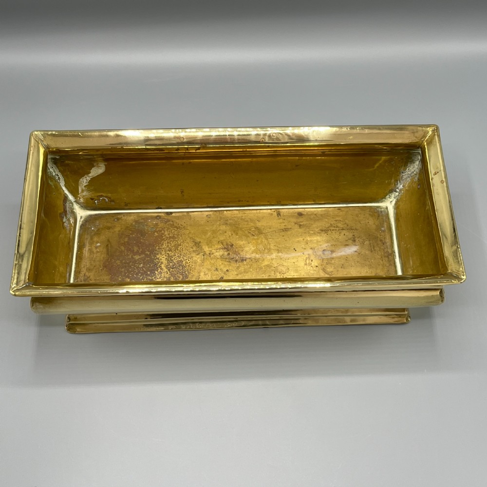 Edwardian Solid Brass Windowsill Planter Trough View XI