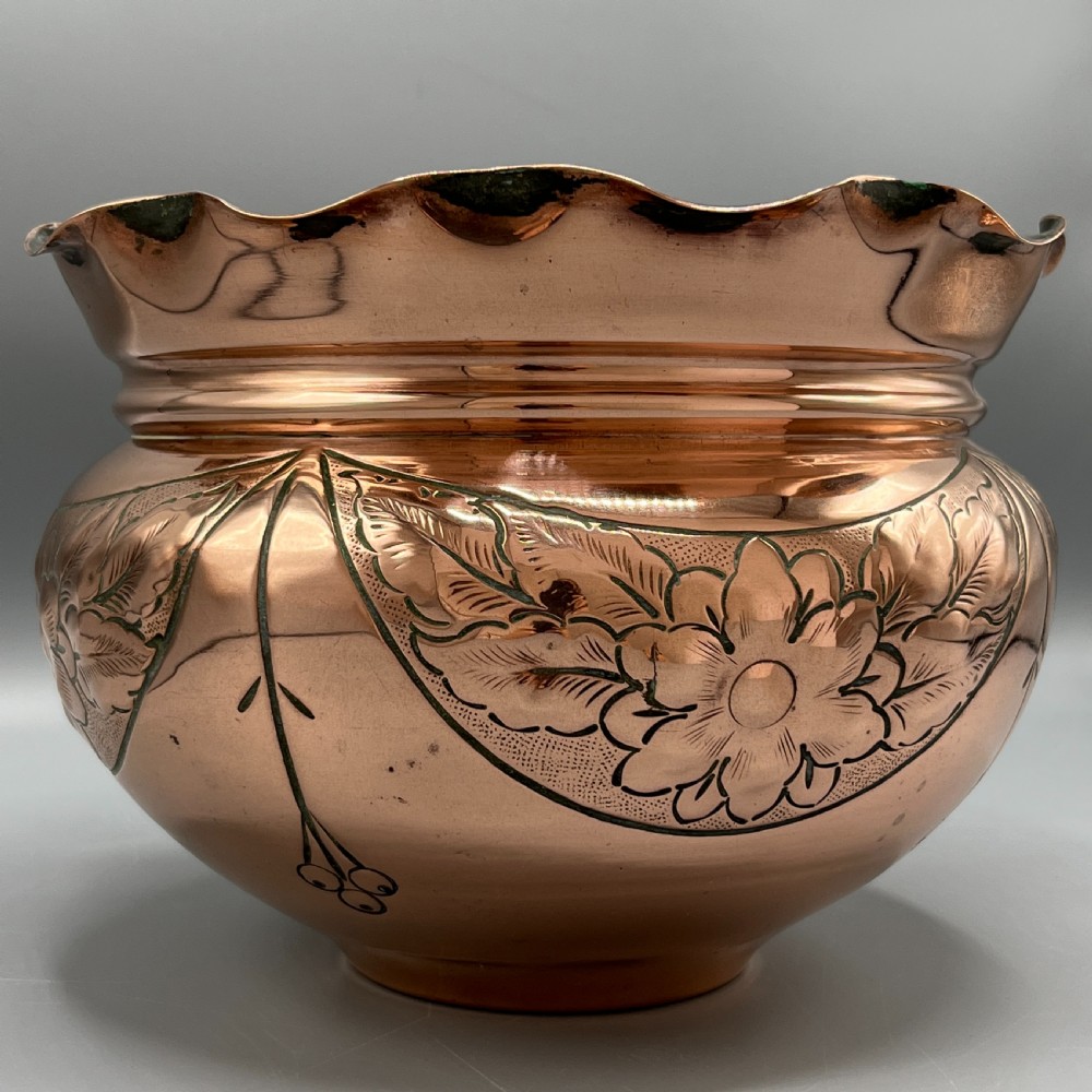 Edwardian Solid Copper Jardiniere Planter View II