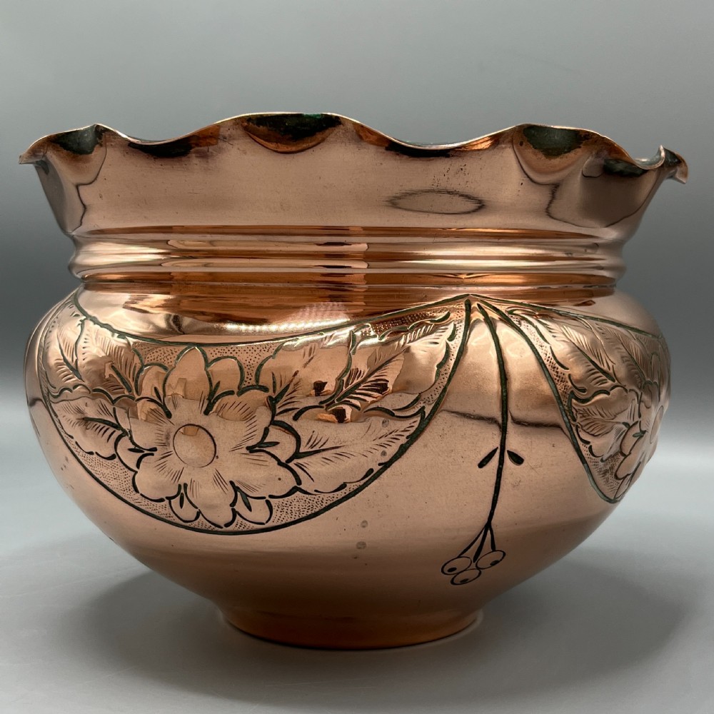 Edwardian Solid Copper Jardiniere Planter View III