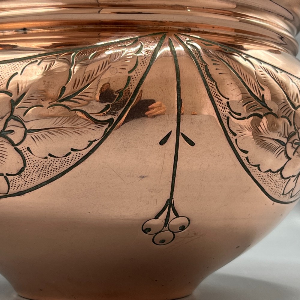 Edwardian Solid Copper Jardiniere Planter View VI