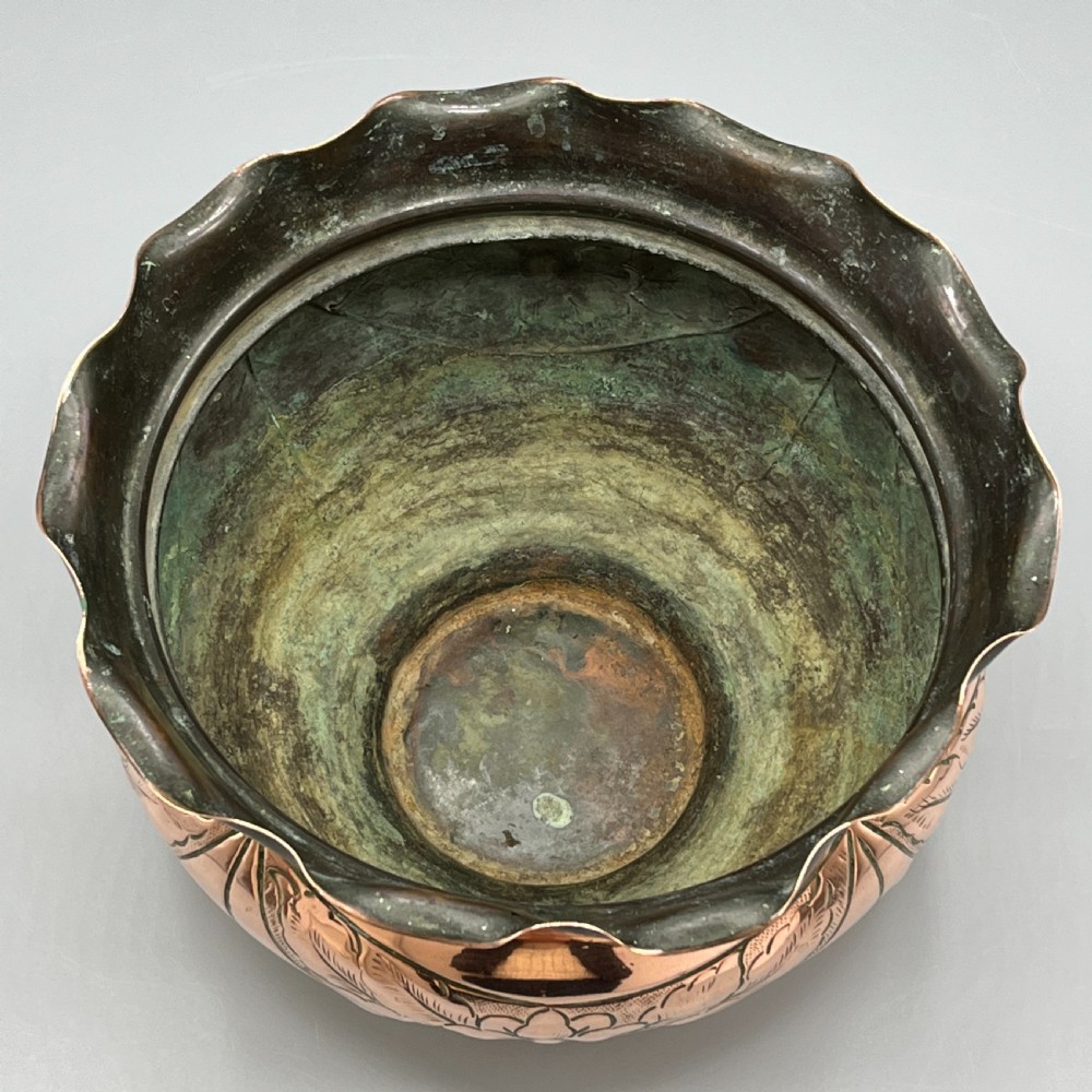 Edwardian Solid Copper Jardiniere Planter View IX