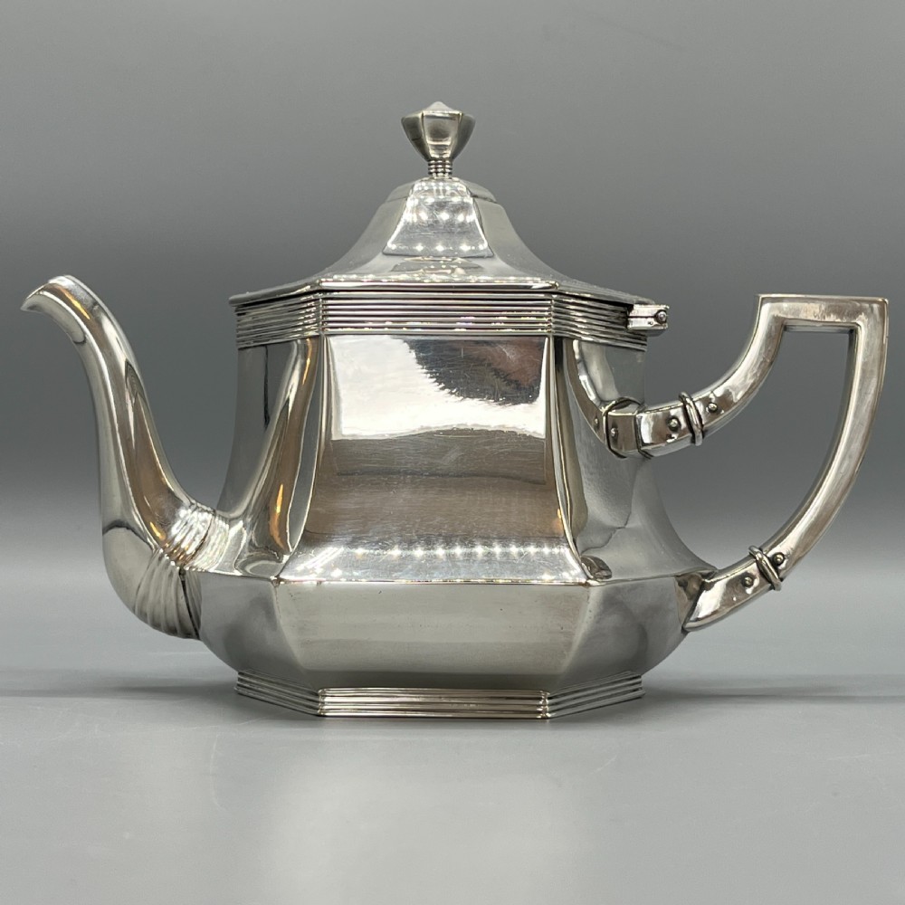 WMF Silver Plated Tea Tray Teapot Sugar Bowl & Cream Jug Tea Set View VI