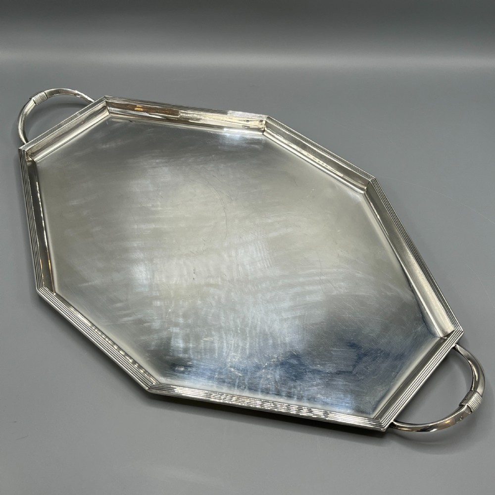 WMF Silver Plated Tea Tray Teapot Sugar Bowl & Cream Jug Tea Set View XI