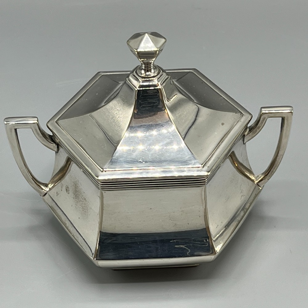 WMF Silver Plated Tea Tray Teapot Sugar Bowl & Cream Jug Tea Set View XVII