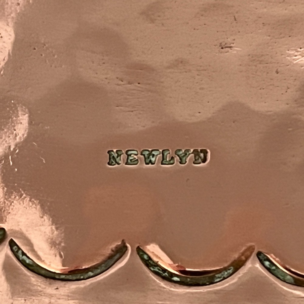 Newlyn Arts & Crafts Round Solid Copper Tray View II