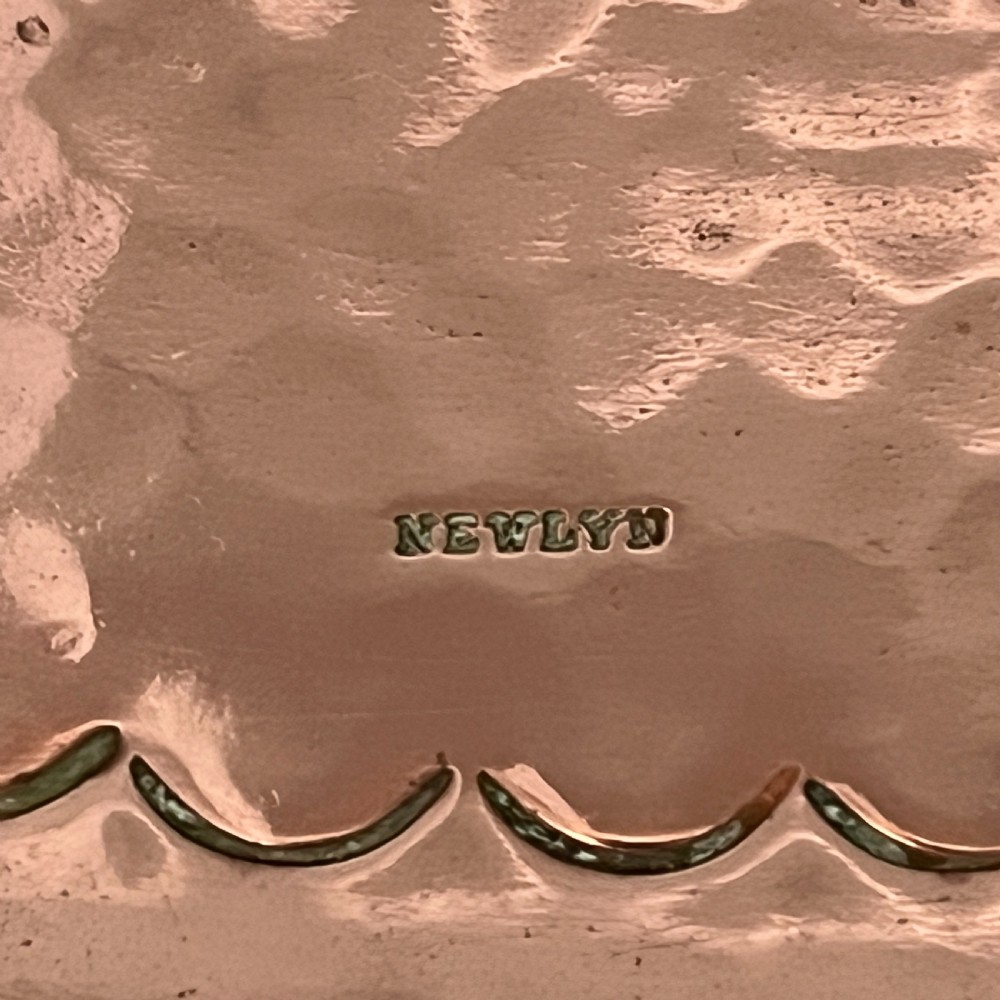 Newlyn Arts & Crafts Round Solid Copper Tray View XV