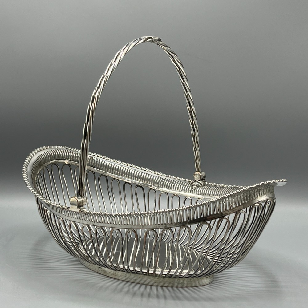 Georgian Old Sheffield Plate Wirework Bread Basket View II