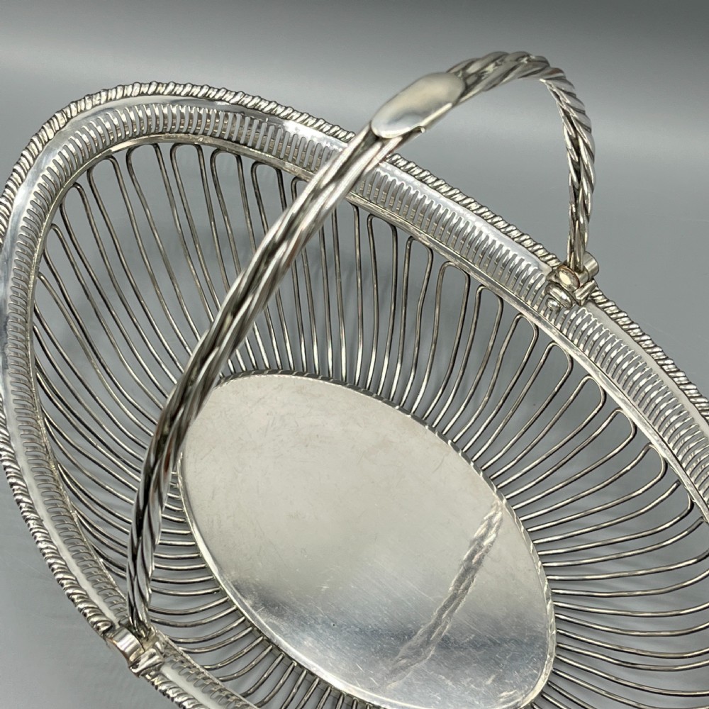 Georgian Old Sheffield Plate Wirework Bread Basket View III