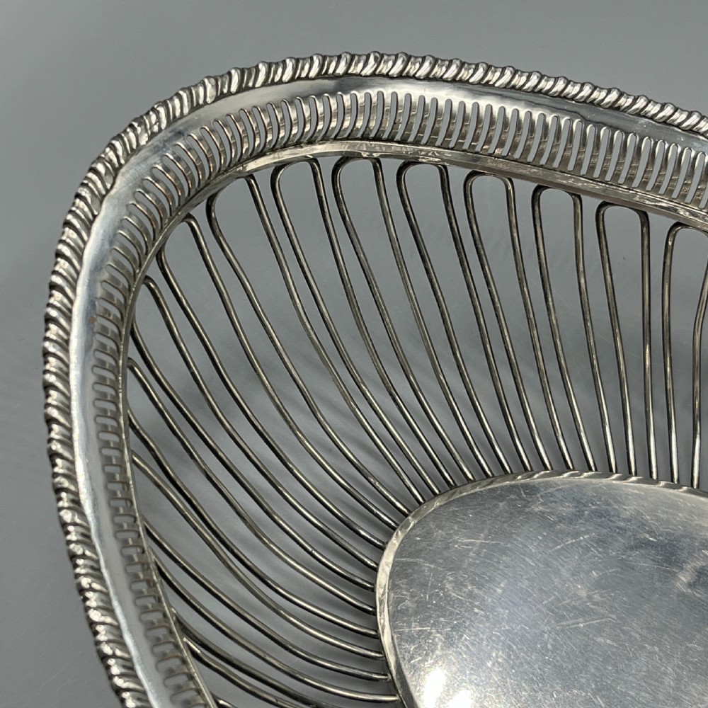 Georgian Old Sheffield Plate Wirework Bread Basket View IV