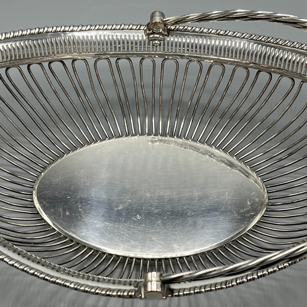 Georgian Old Sheffield Plate Wirework Bread Basket View V