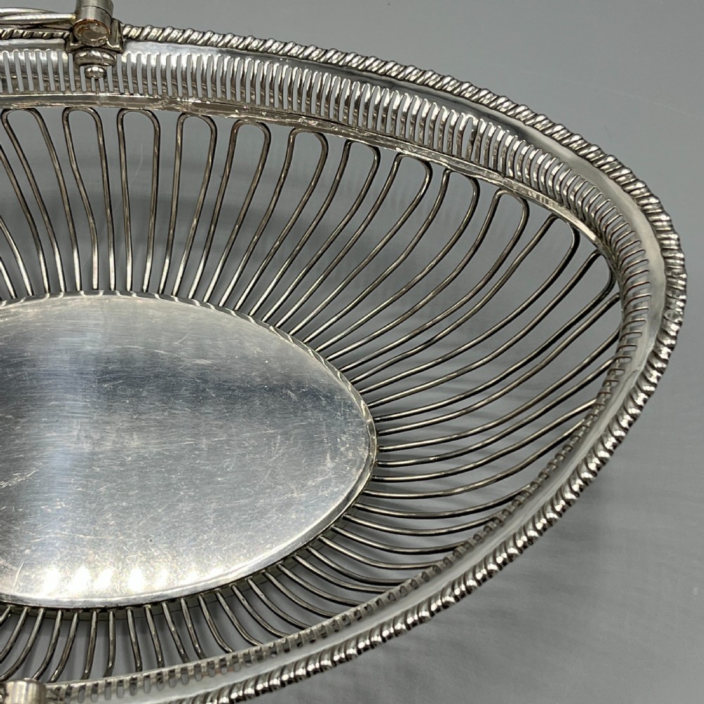 Georgian Old Sheffield Plate Wirework Bread Basket View VI