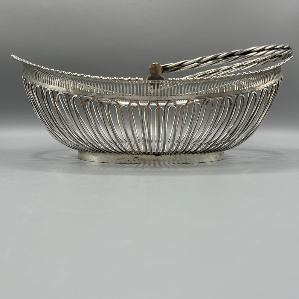 Georgian Old Sheffield Plate Wirework Bread Basket View VIII