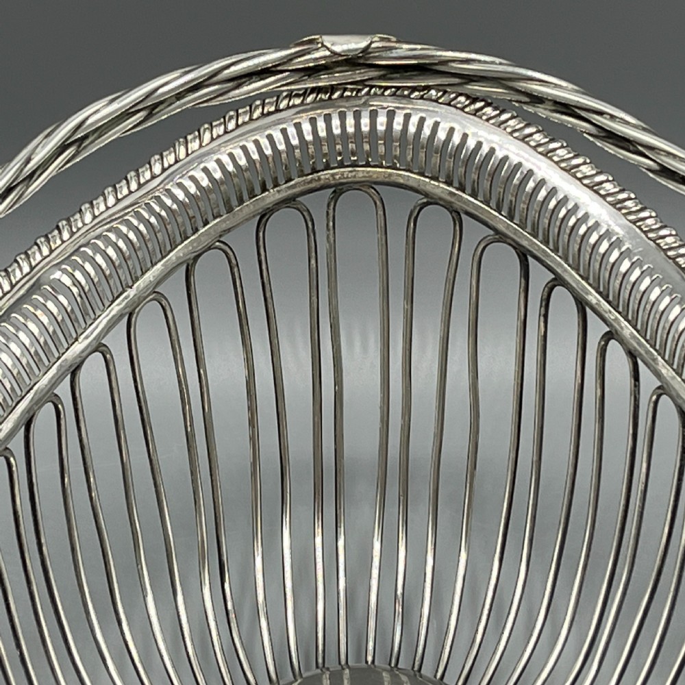 Georgian Old Sheffield Plate Wirework Bread Basket View X
