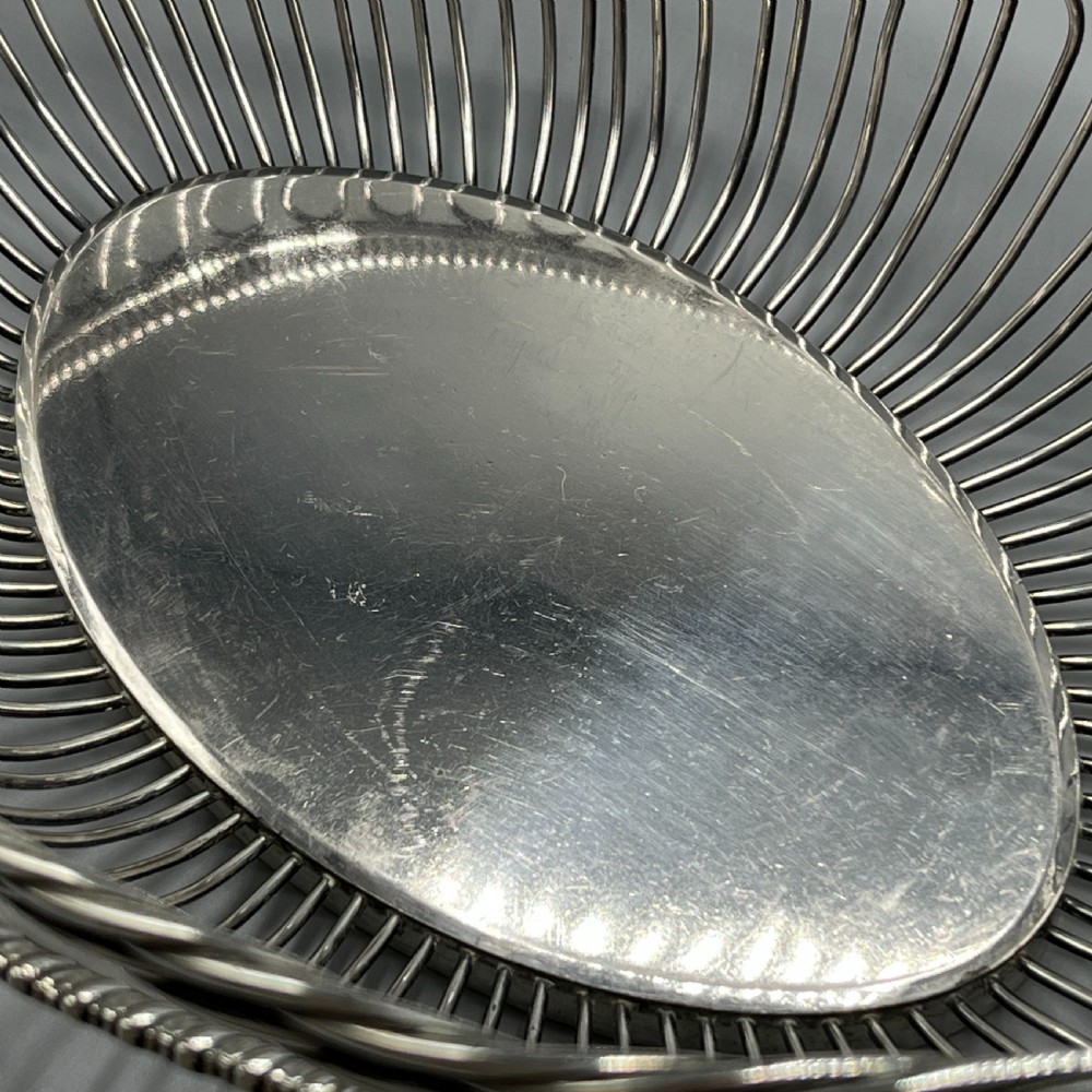 Georgian Old Sheffield Plate Wirework Bread Basket View XI
