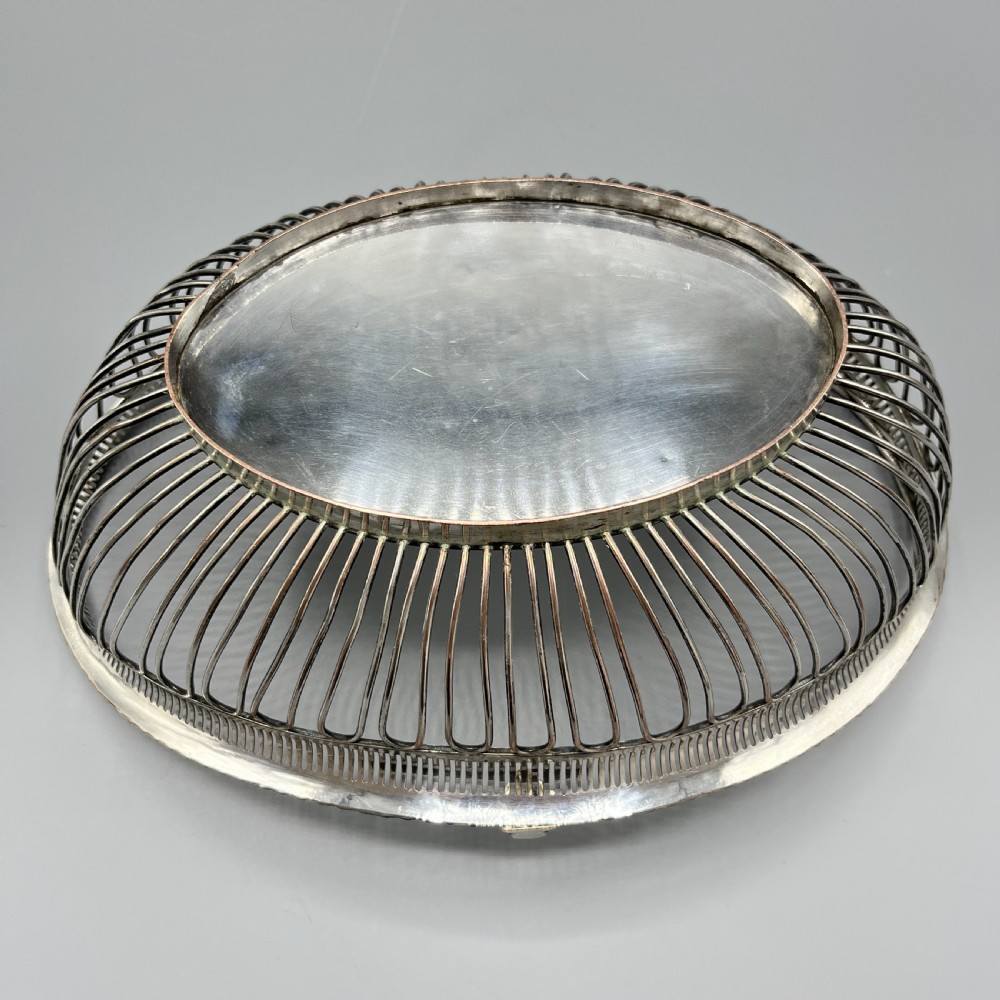 Georgian Old Sheffield Plate Wirework Bread Basket View XII