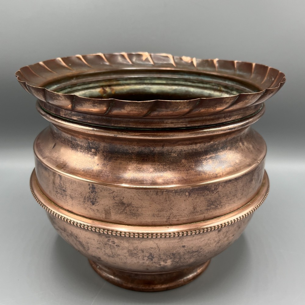 Edwardian Solid Copper Jardiniere Planter View II
