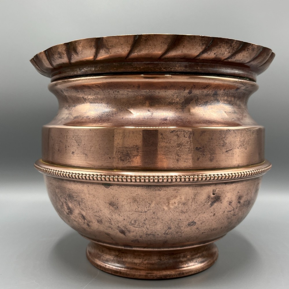 Edwardian Solid Copper Jardiniere Planter View IV