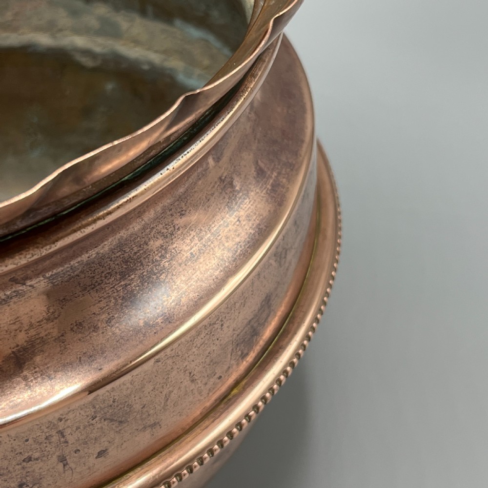 Edwardian Solid Copper Jardiniere Planter View VI