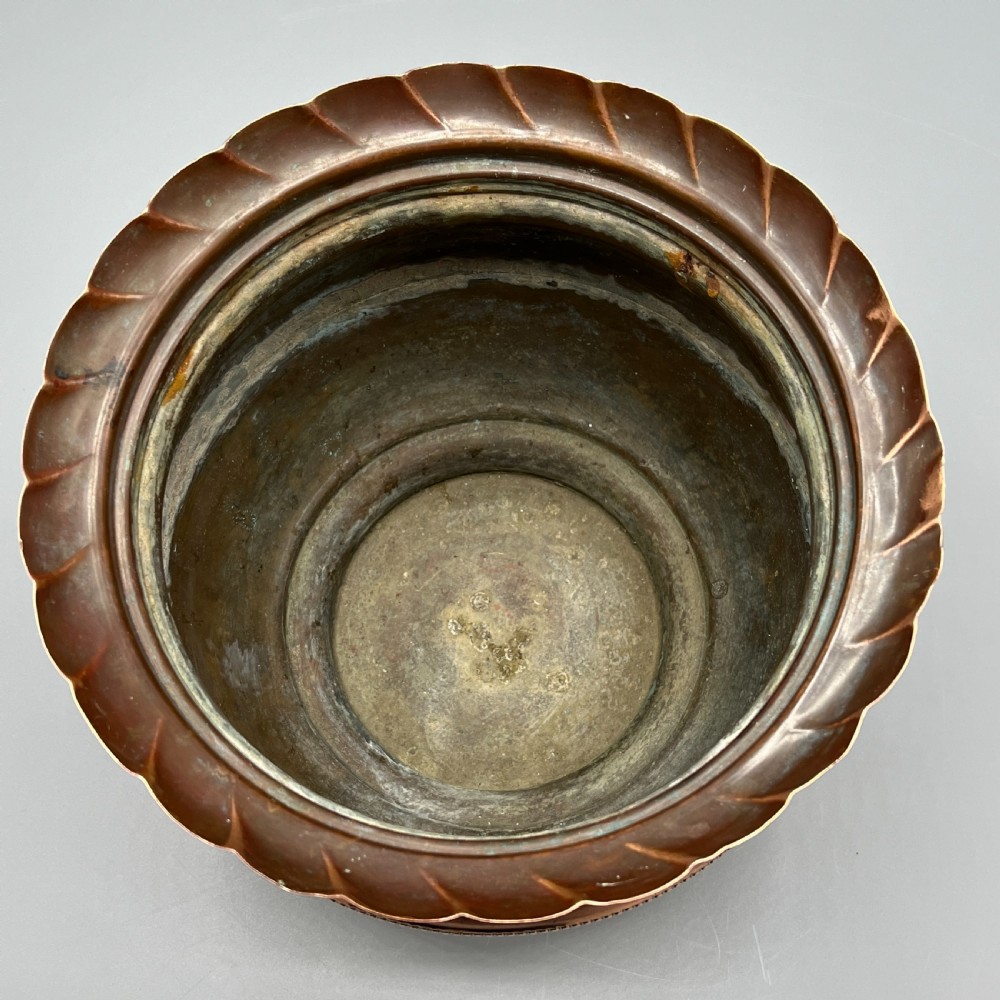 Edwardian Solid Copper Jardiniere Planter View VII