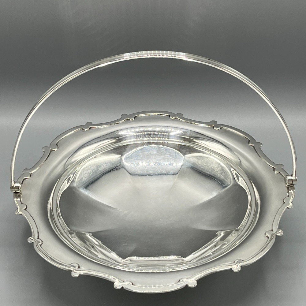 Silver Plated Cake / Fruit Basket by Mappin & Webb c1920