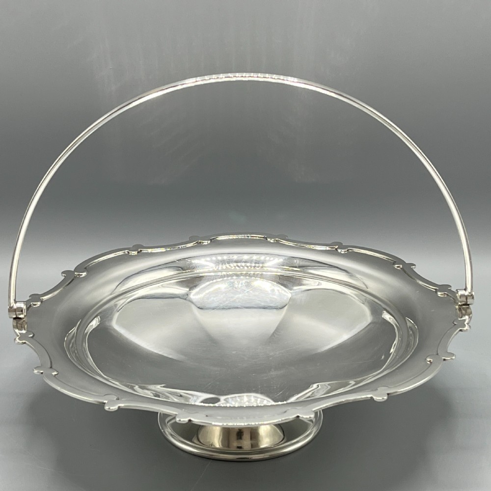 Silver Plated Cake / Fruit Basket by Mappin & Webb c1920 View IV