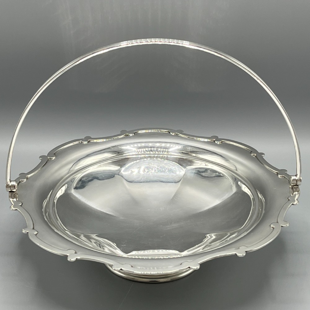 Silver Plated Cake / Fruit Basket by Mappin & Webb c1920 View V