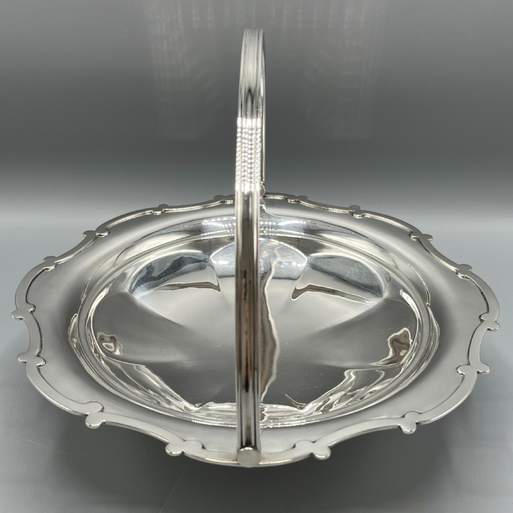 Silver Plated Cake / Fruit Basket by Mappin & Webb c1920 View X