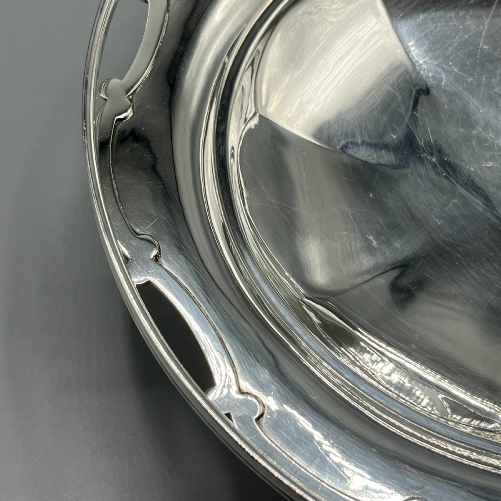 Silver Plated Cake / Fruit Basket by Mappin & Webb c1920 View XV