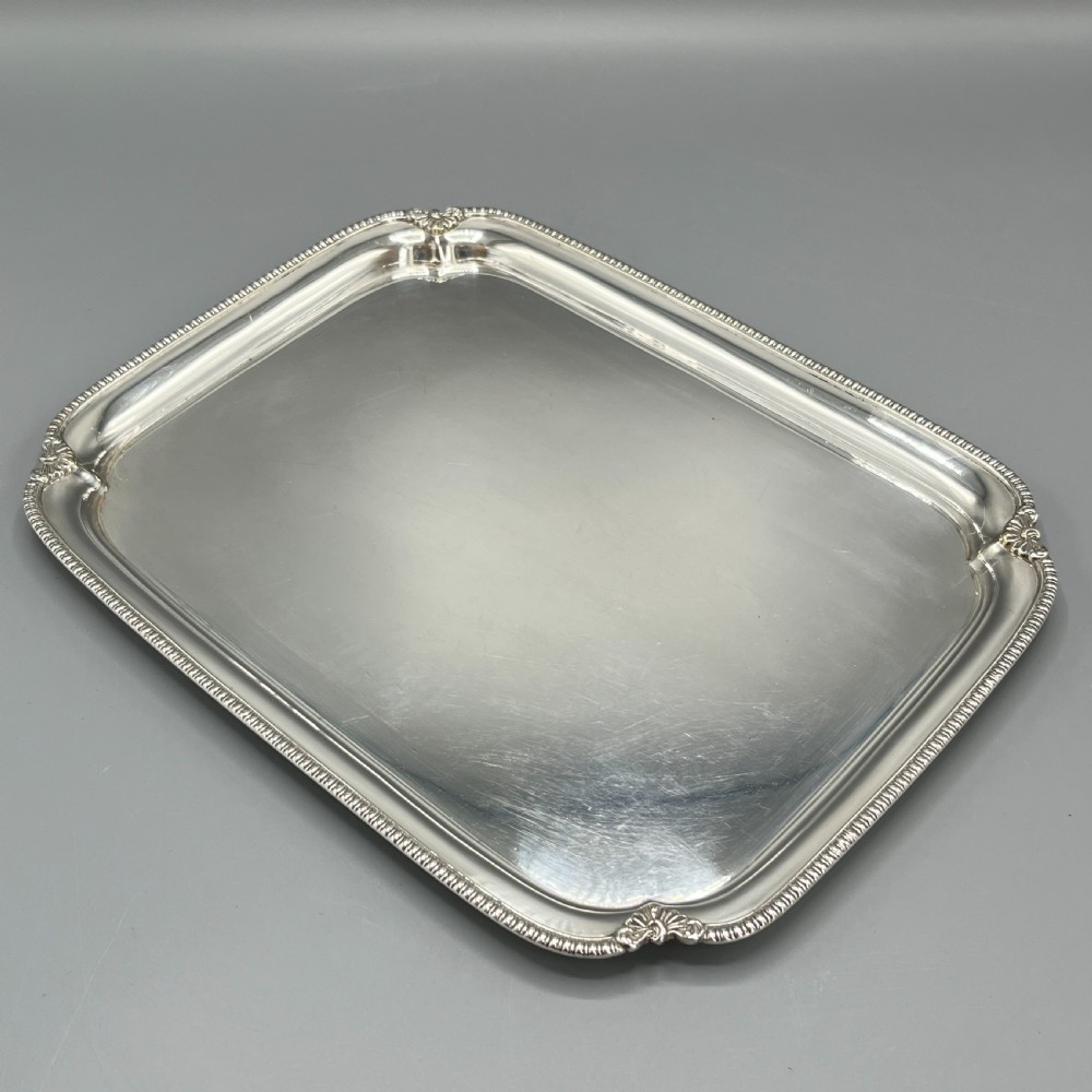 English Silver Plated Cocktail Tray c1930
