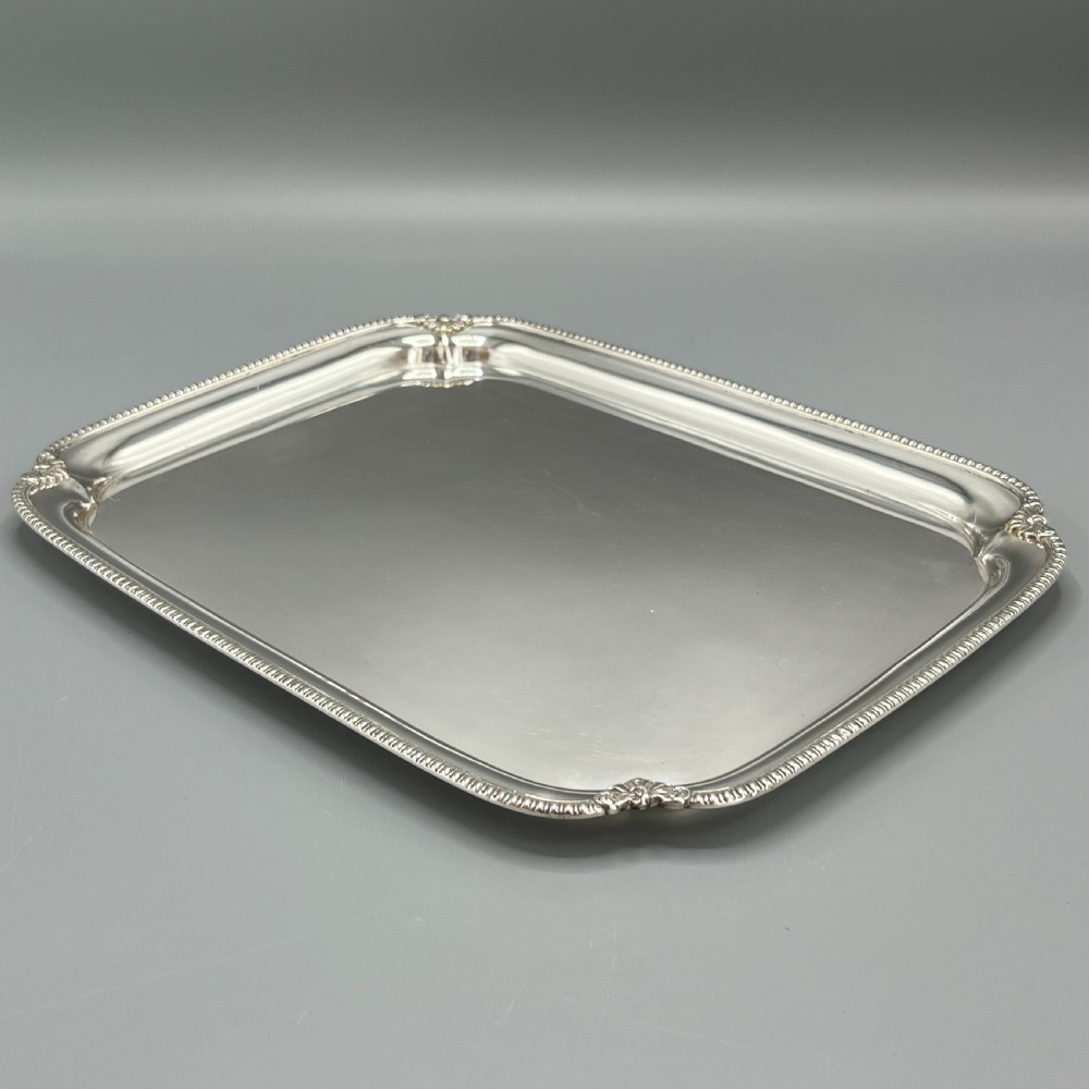 English Silver Plated Cocktail Tray c1930 View III