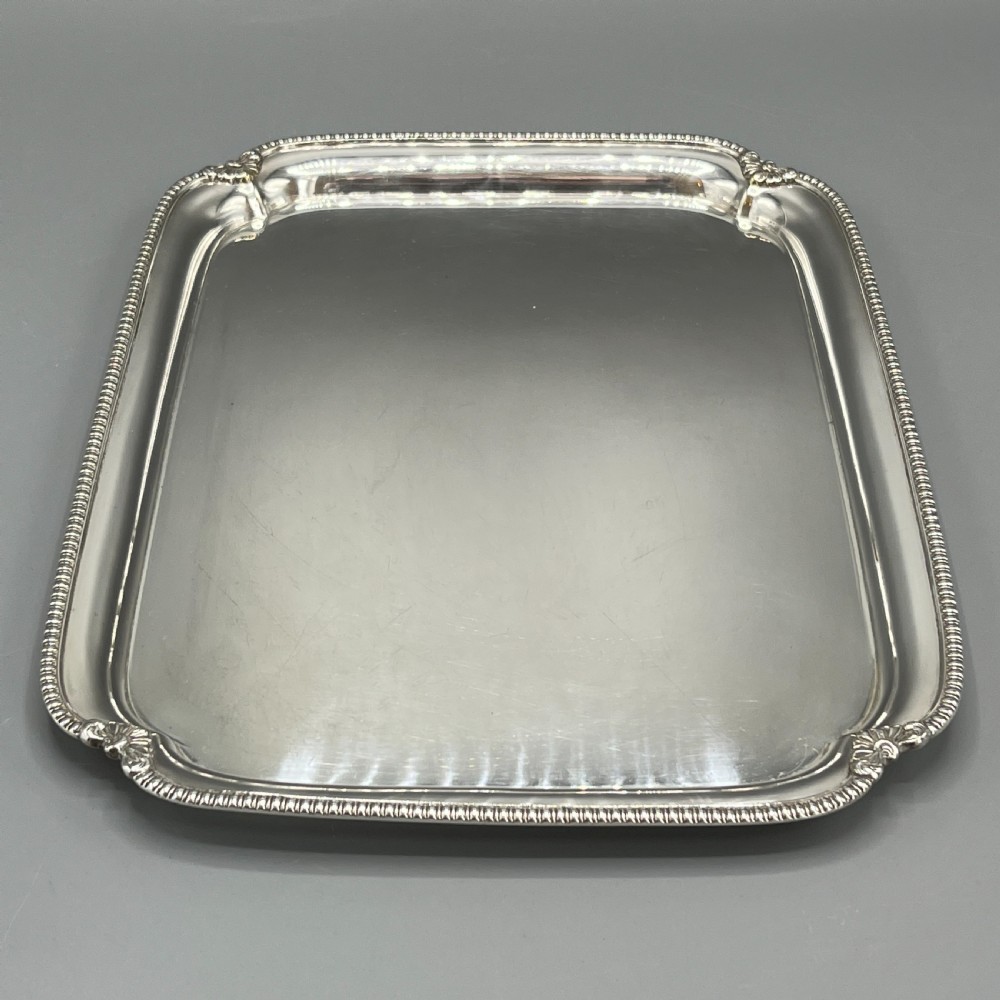 English Silver Plated Cocktail Tray c1930 View IV